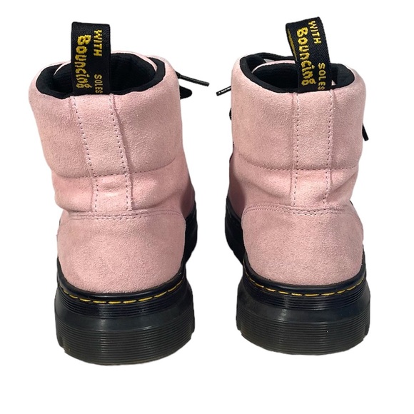 Doc Dr Martens Combs Women's Suede Leather Combat Boots Eur 39 US 8 UK 6 Pink - Picture 5 of 9